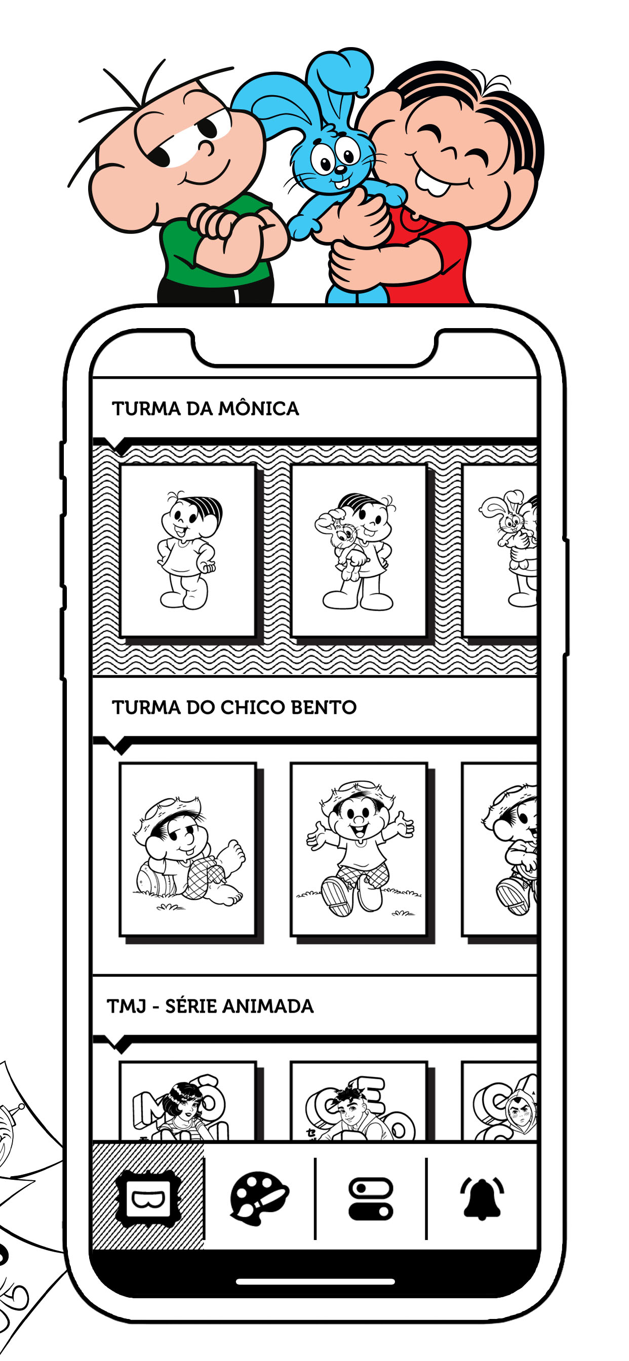 Desenhos para colorir com turma da Mônica - Desenhos para colorir